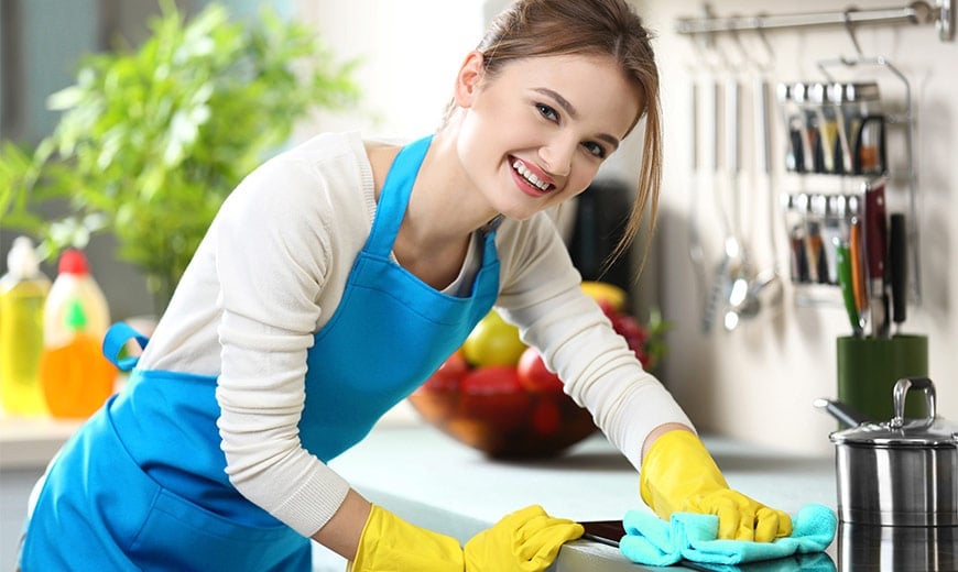 Cleaning Lady Smiling